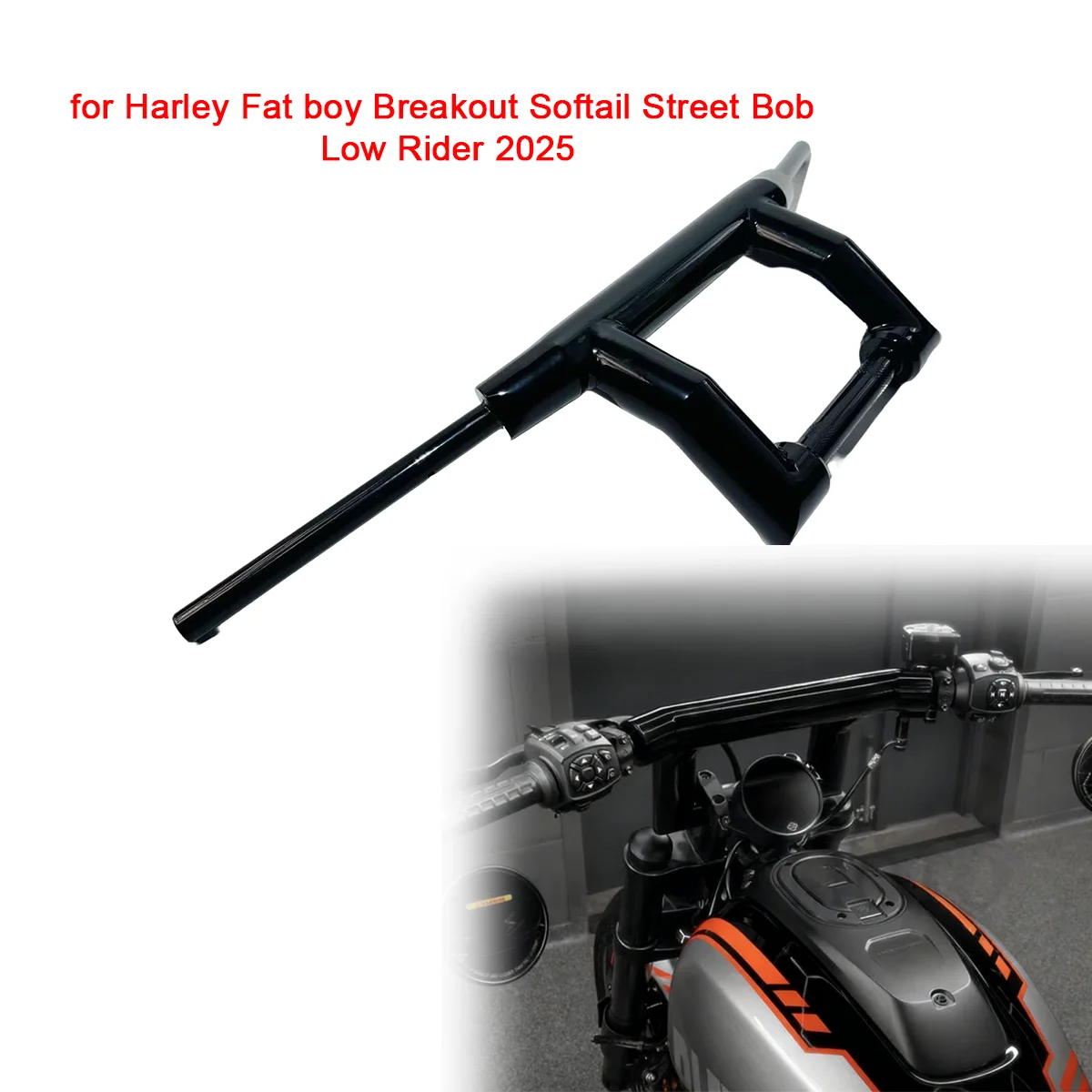 

Motorcycle 2inch Custom Handlebar for Harley Fat boy Breakout Softail Street Bob Low Rider 2025-later