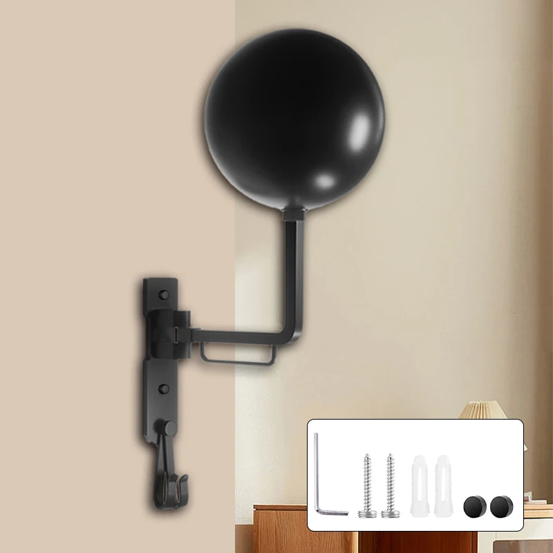 알루미늄 합금 헬멧 홀더 다기능 헬멧 랙 대형 볼 헤드 더블 후크 디자인 자전거 모토 럭비 모자 홀더 용