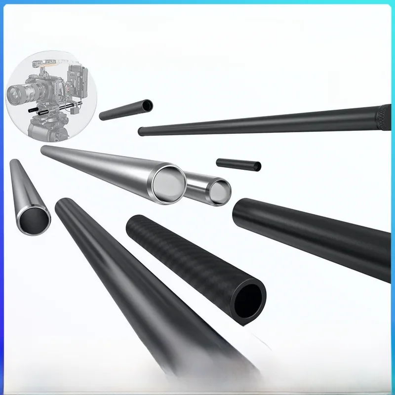 SmallRig 2 pièces tiges en alliage d'aluminium de 15mm de Long 12 pouces pour appareil photo reflex numérique Sony tige de Rail de 15mm système noir accessoires de caméra universels