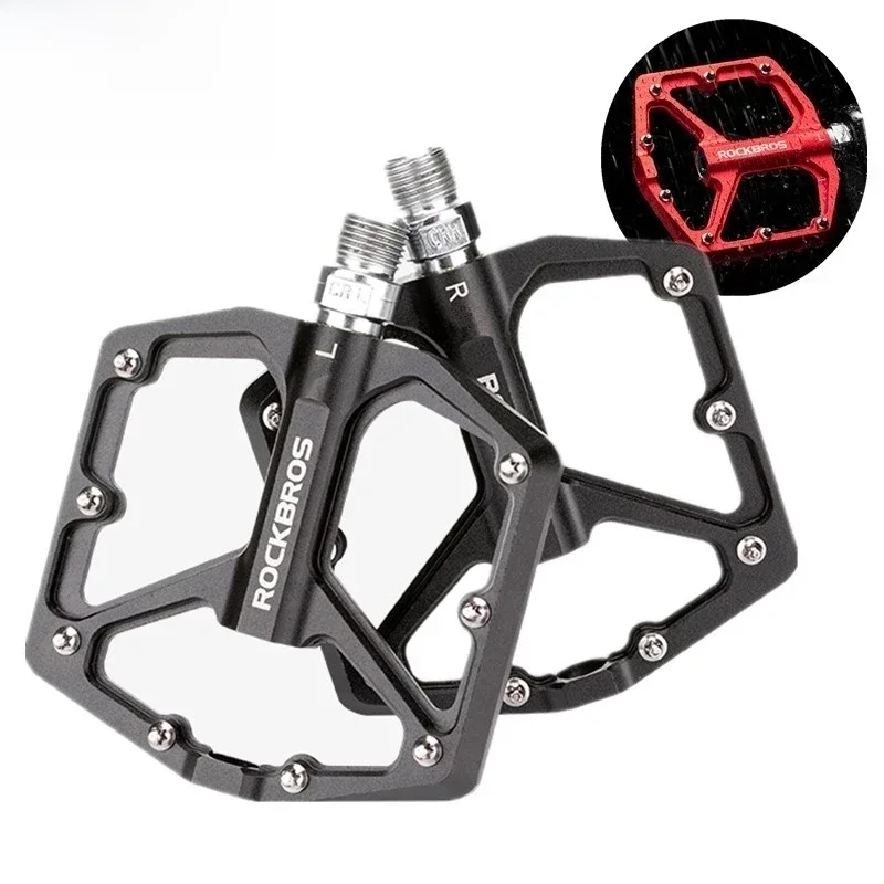 AliExpress UK ROCKBROS Aluminum Alloy Bike Pedals MTB Road Anti-slip Ultralight Sealed Bearing One-piece Molding