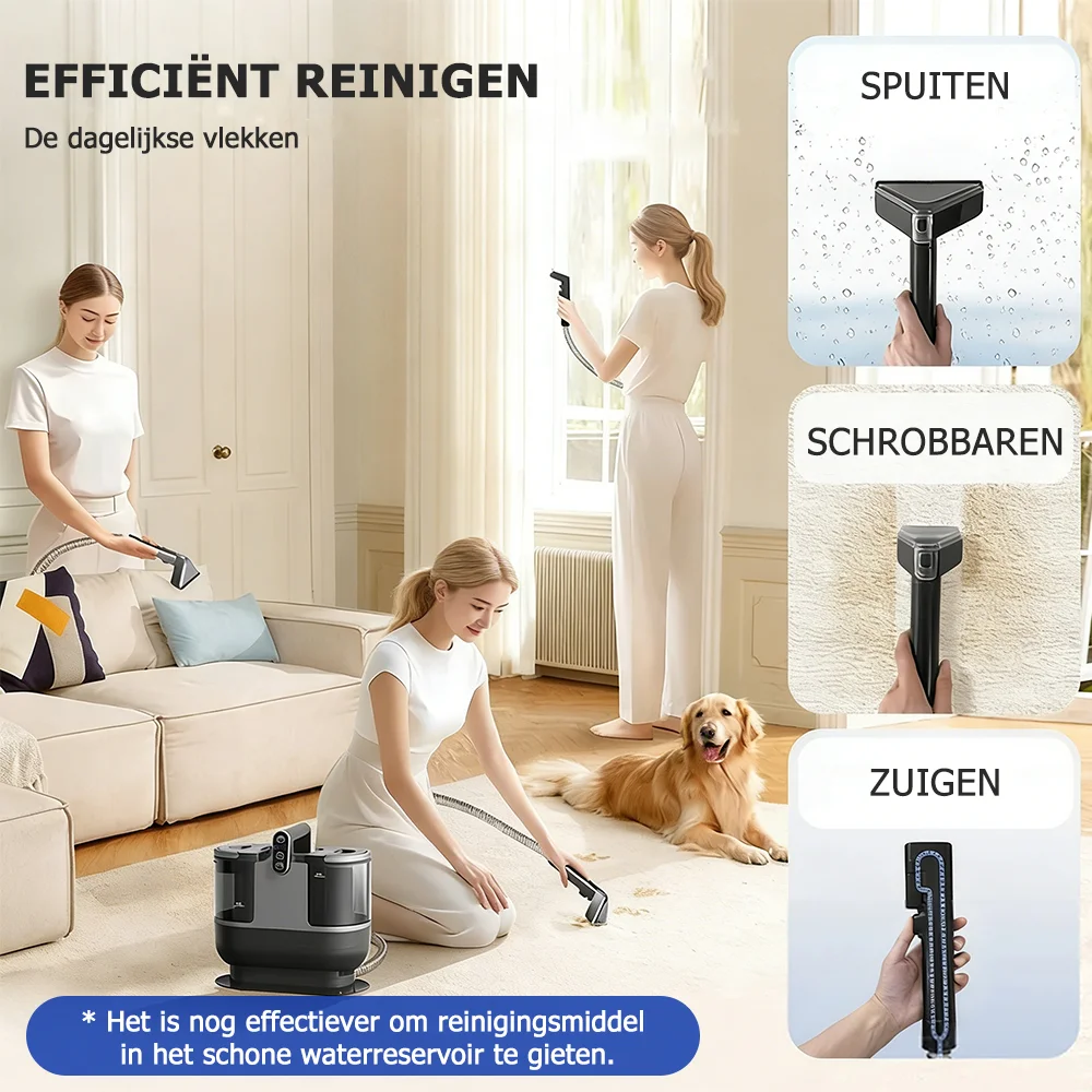 Nettoyeur vapeur portable à haute température pour la stérilisation, éliminant efficacement les taches tenaces des sols, des hottes, des cuisines et des canapés.