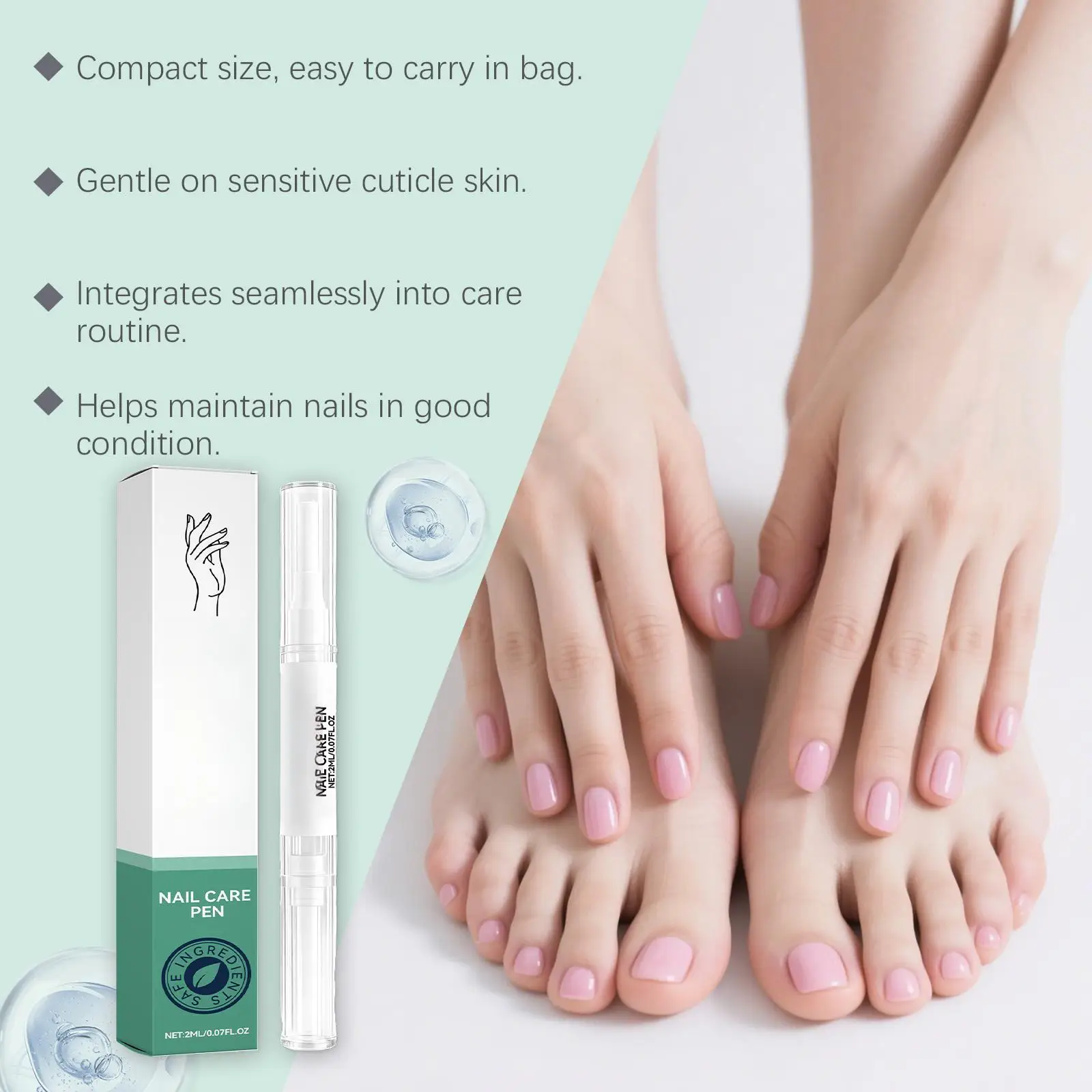 قلم زيت بشرة الأظافر علاج الأظافر زيت تنشيط البشرة مزيل أظافر تغذية الأظافر زيت مغذي لبشرة الأظافر 2 مللي