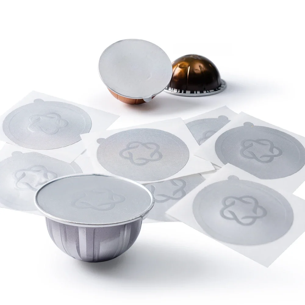 Uniquement Capsules rechargeables dosettes couvercles feuilles d'aluminium autocollants pour Nespresso Vertuo prochain cafetière automatique Machine