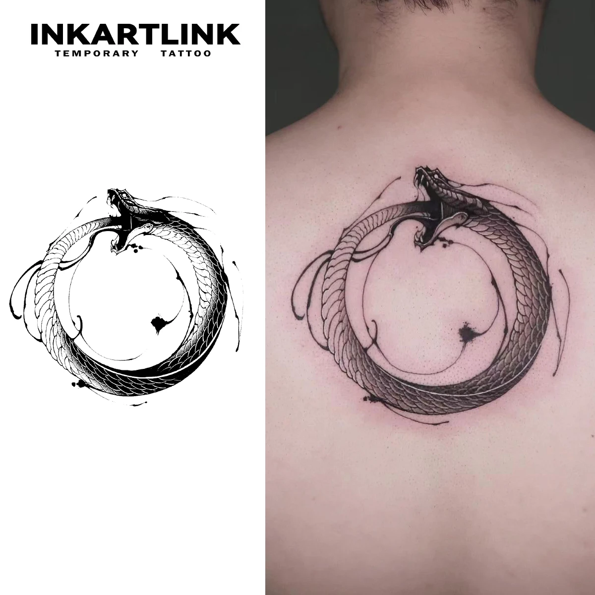 Adesivo tatuaggio temporaneo serpente, tatuaggio magico impermeabile, dura fino a 15 giorni tatuaggio finto, tatuaggio semipermanente