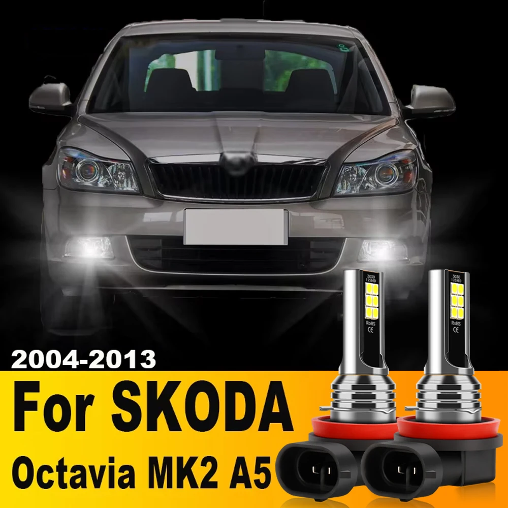 

2 шт., аксессуары для передних противотуманных фар для SKODA Octavia MK2 A5 2004 2005 2006 2007 2008 2009 2010 2011 2012