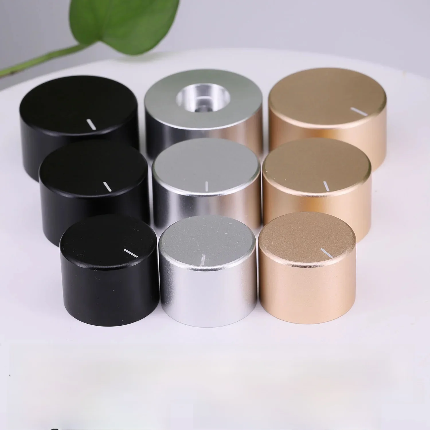 1 szt. Pokrętło regulacji głośności 21mm 25mm 30mm 35mm 48mm Aluminiowe pokrętło potencjometru Przycisk HIFI Samochodowe audio AMP DAC CD Pokrętło regulacji głośności — zdjęcie produktu 7