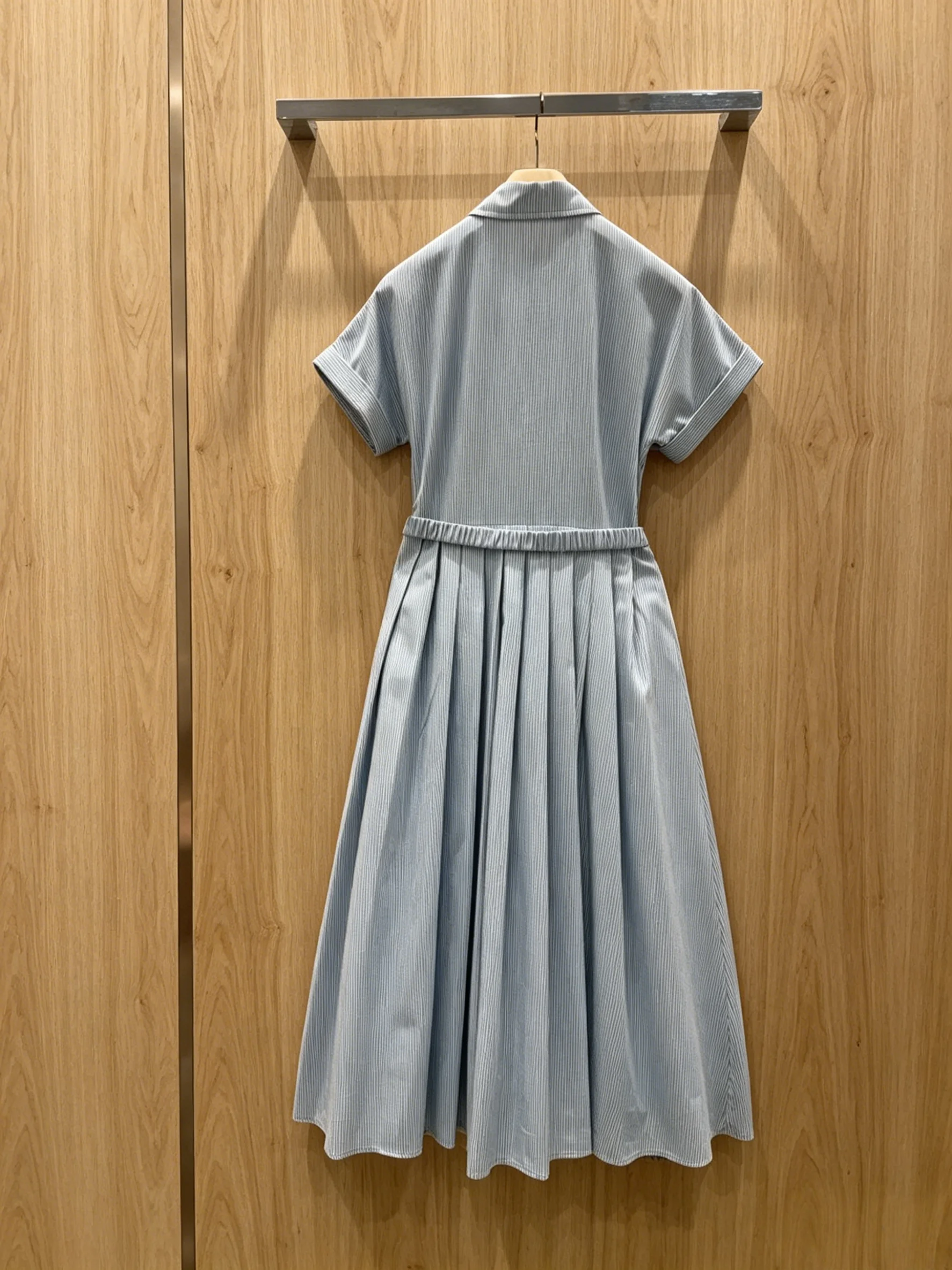 2026 New Style Womens Blue Striped Dress Size M L Fashion and High Grade Code 045