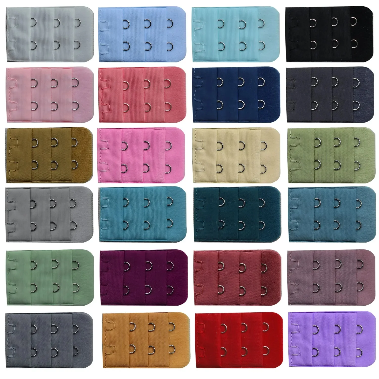 3.2cm Bra Extension Buckle Three Row Two Buckle Extension Stainless Steel Adjustable Buckle Extender Strap Extension Hooks