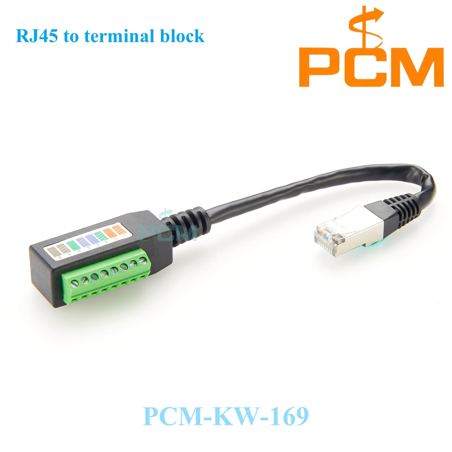 CAT5E RJ45 Male to Terminal Block Cable, Solderless RJ45 to 8 Pin Terminal Block Adapters with 20cm Pigtail Cable
