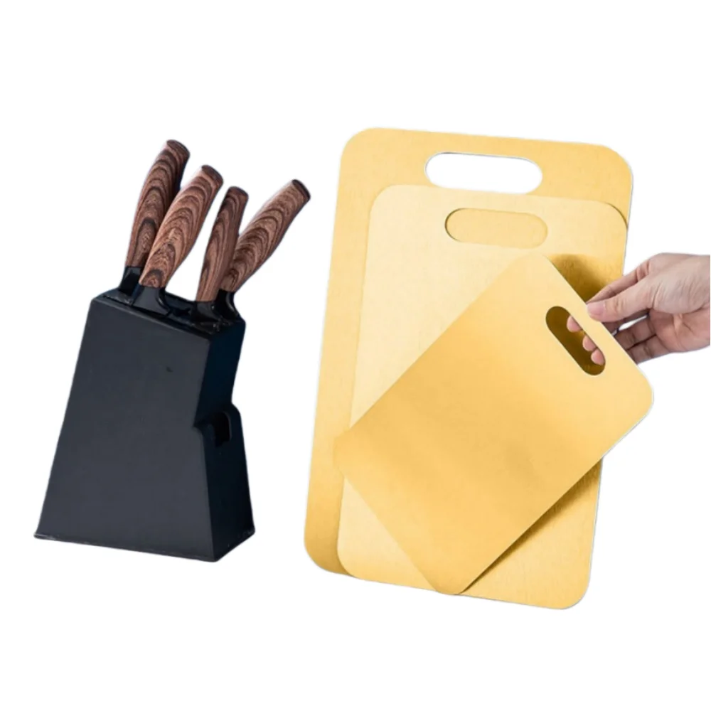 Kitchen Stainless Steel Chopping Board, Suitable for Cutting Meat, Fruits and Minced Meat, Anti-Slip and Dishwasher Safe