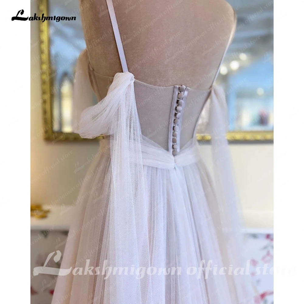 Lakshmigown-um vestido de casamento para mulheres, até o chão, vestidos nupciais sexy, 2024