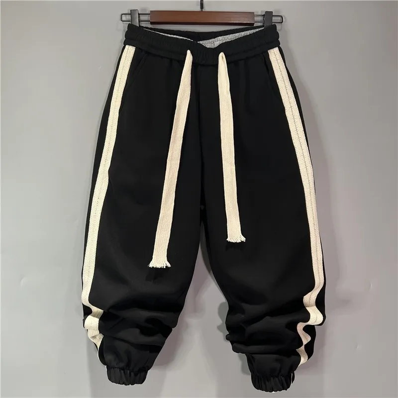 Owen Seak Men Casual Cargo Harem Pants High Street Hip Hop Długość Odzież Męska Spodnie dresowe Jesień Zima Czarny Duży Rozmiar