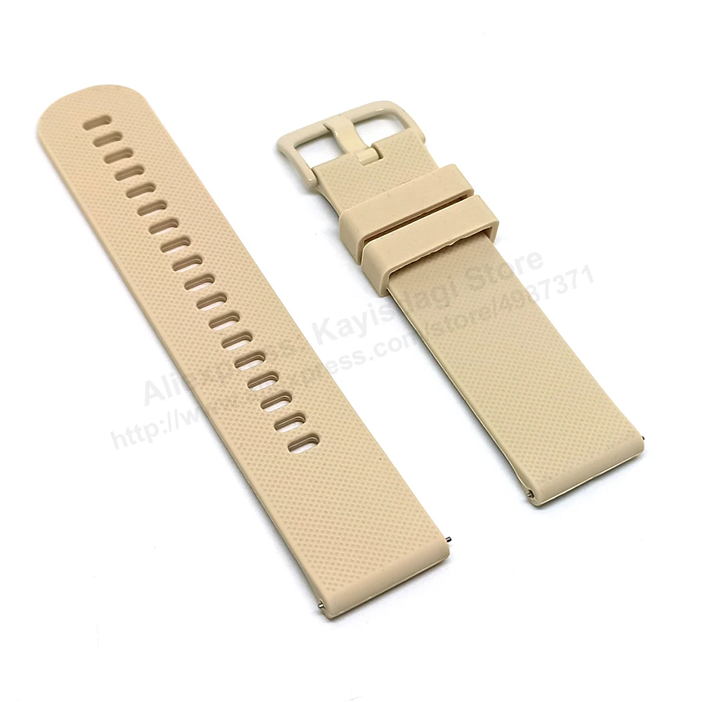 Fits/For Lotus 15762/2 with Beige Silicone/Rubber Replacement Watch Band Strap Belt