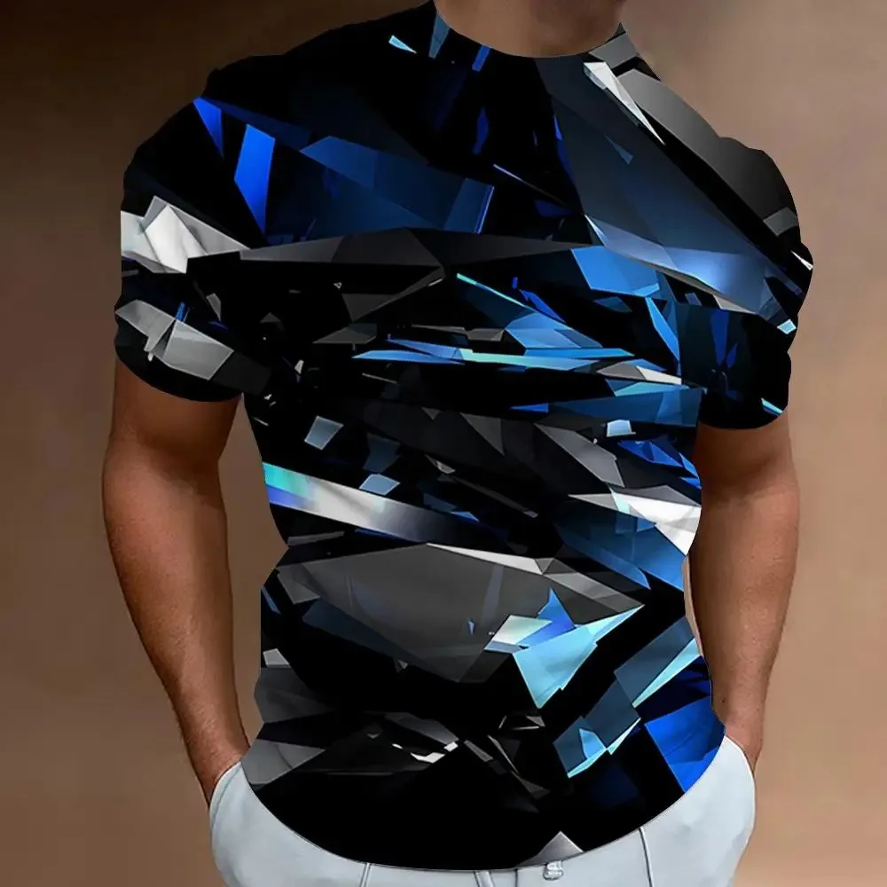 2025 3D Rock Print Men's Clothing Fashion T-Shirt Men's Street Designer Short Sleeved Top T-Shirt Daily Casual Sportswear
