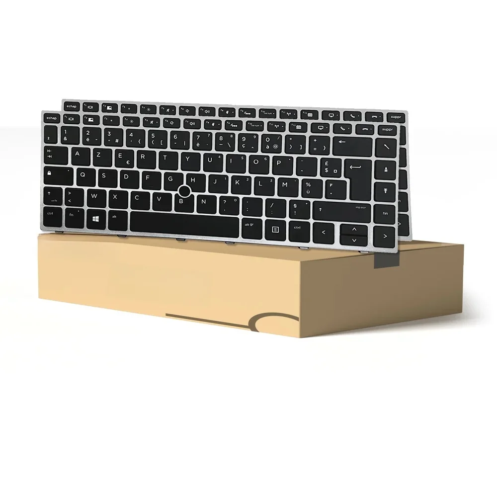 5P set Keyboard Azerty French compatible with HP EliteBook 840 G5 840 G6 backlight