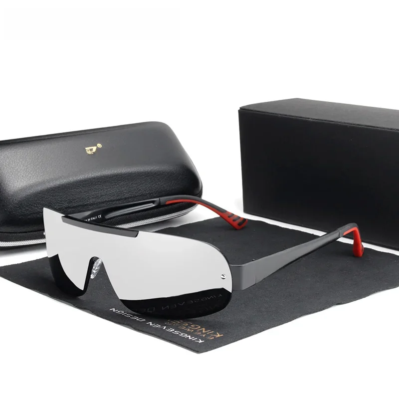 AliExpress KINGSEVEN Design Brand Sunglasses For Men Aluminum HD UV400 Polarized Sun Glasses Integrated Eye Protection Lens Eyewear Driving