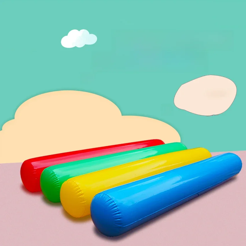 Ballon gonflable pour enfants, 4 pièces, compétition de ravitaillement, bâton d'appelle, accessoires pour famille, jeu de plein air, joie pour enfants, exercice