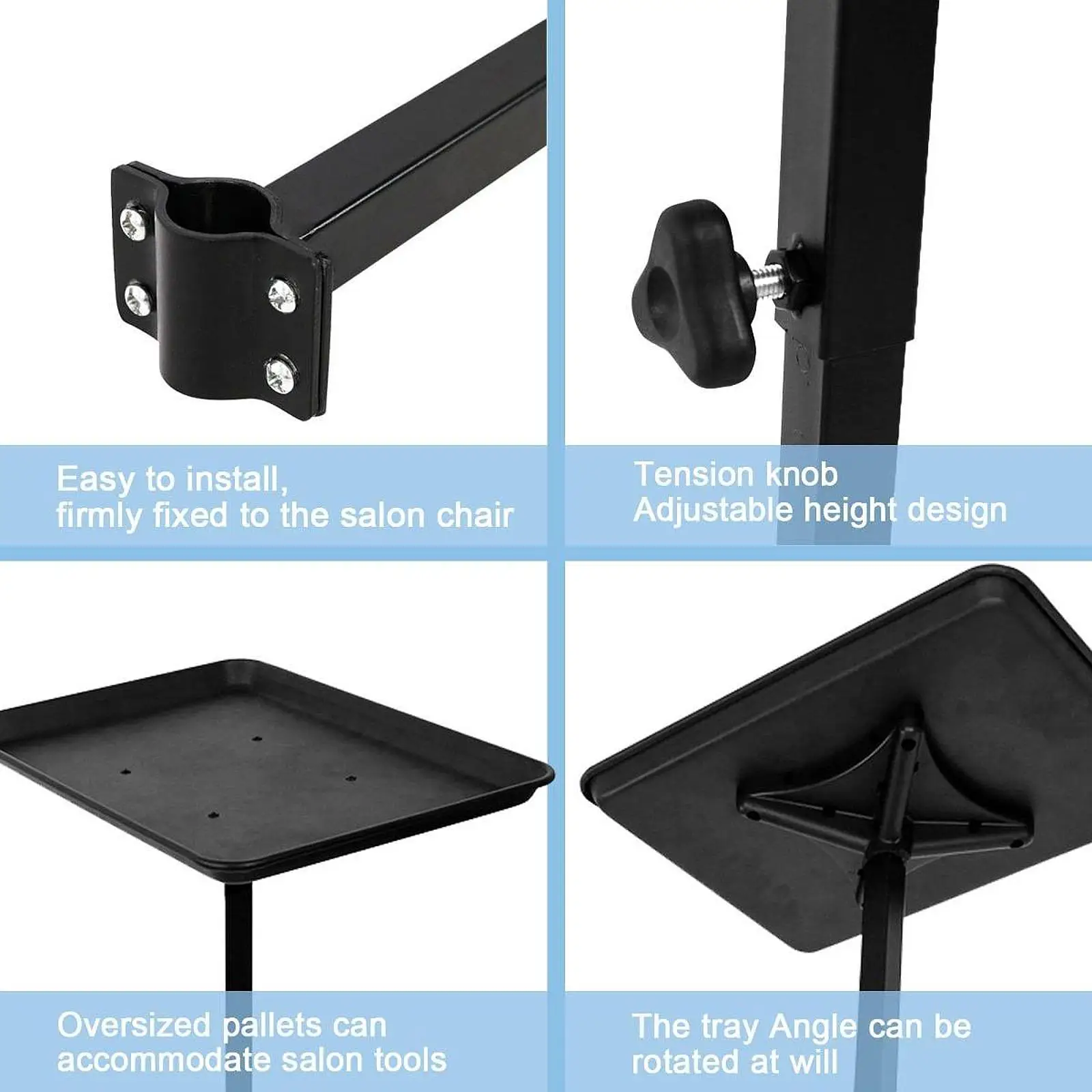 صينية كرسي تصفيف الحلاق، صينية صالون قابلة للتعديل، أدوات تصفيف الشعر لأدوات تصفيف الشعر في صالونات التجميل، مصفف الشعر للعناية بالشعر