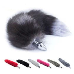 Sexy Fox Tail Anal Plug Anal Toys For Women Adult Sex Product Men Butt Plug Stainles Steel Anal Plug Cosplay Sex Toys For Couple