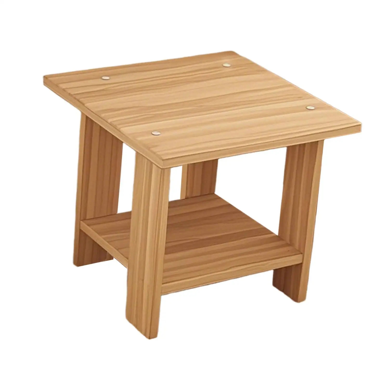 Simple Bedside Table Wooden Double Layers Solid Wood Nightstands Night Table For Table Sofa Side Table Home Furniture