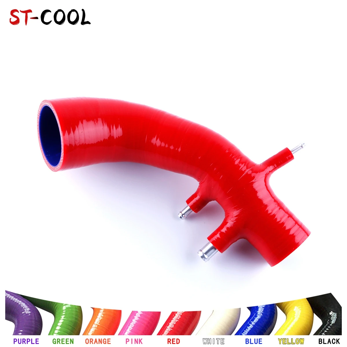 For Abarth Grande Punto EVO / Alfa Romeo MiTo QV Intake Hose AirBox To Turbo Silicone Tube Pipe Replacement Parts 1Pc 10 Colors