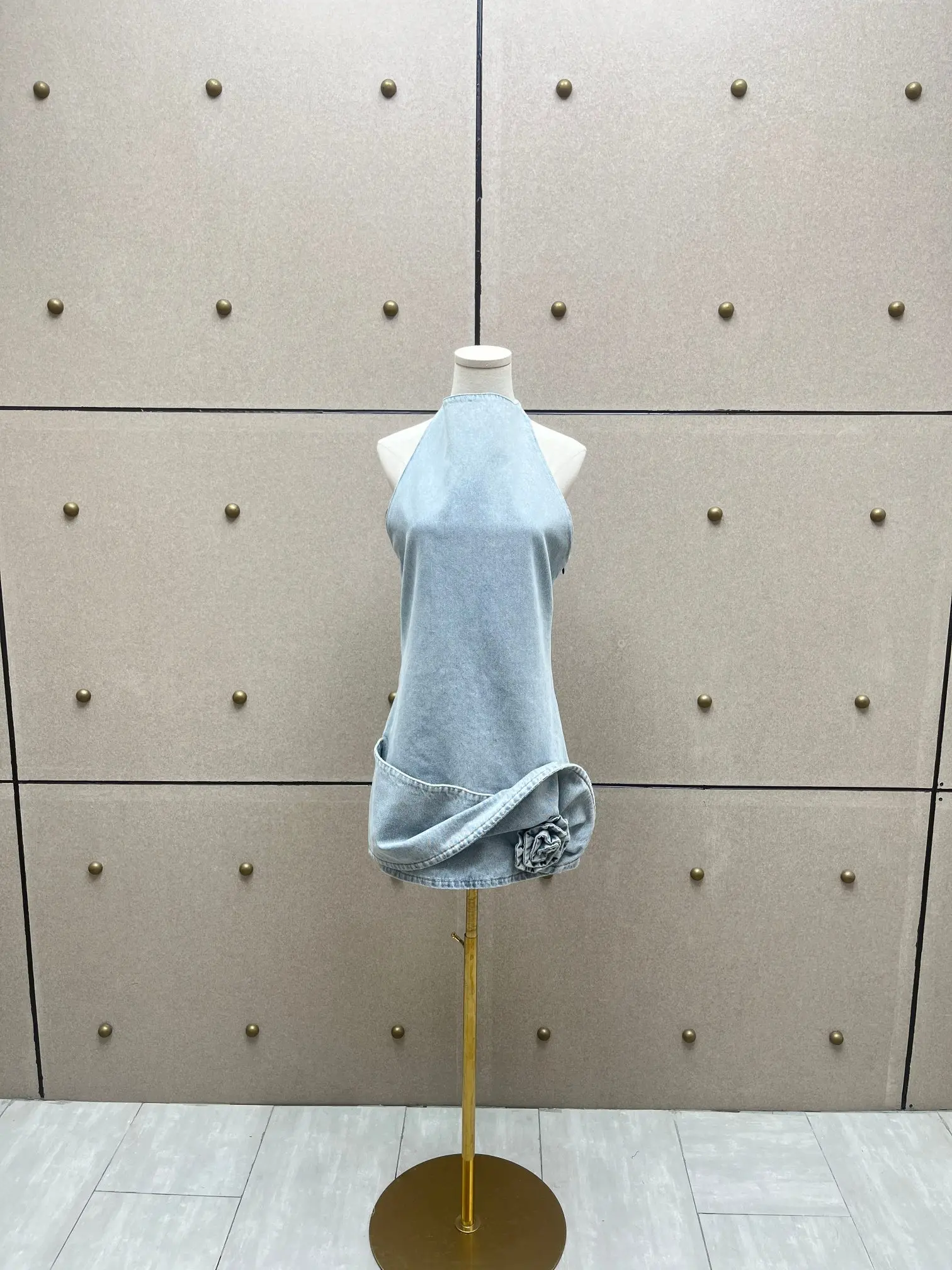 

2025 New 100% Cotton Nut Flower Cowboy Dress 234