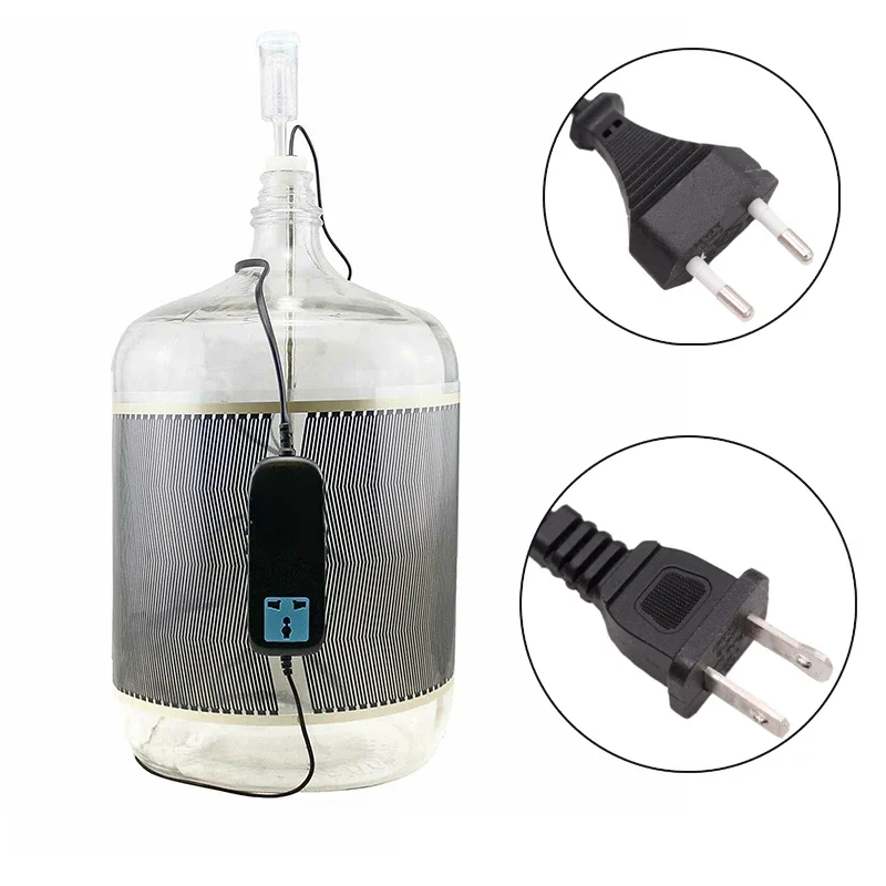 Zestaw do regulacji temperatury szklanego Carboy Kontroler Podgrzewacz do naparów Termostat Homebrew Wtyczka EU/UL — zdjęcie 2