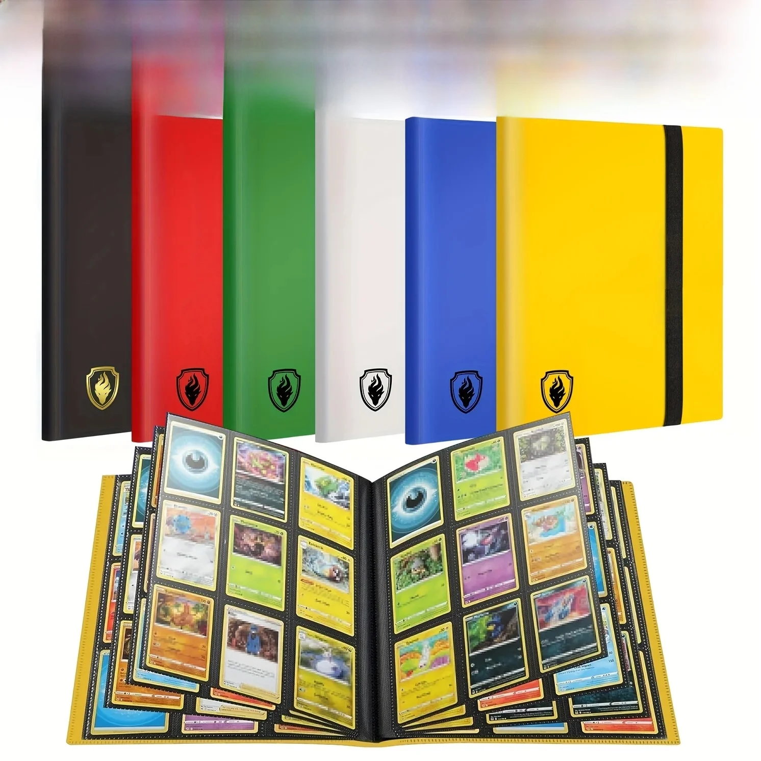 9-vakjes trading card binder voor 360 kaarten, stijlvolle zijdelingse kaartenalbum, stevige kaartenverzamelfolder voor TCG - afbeelding 2