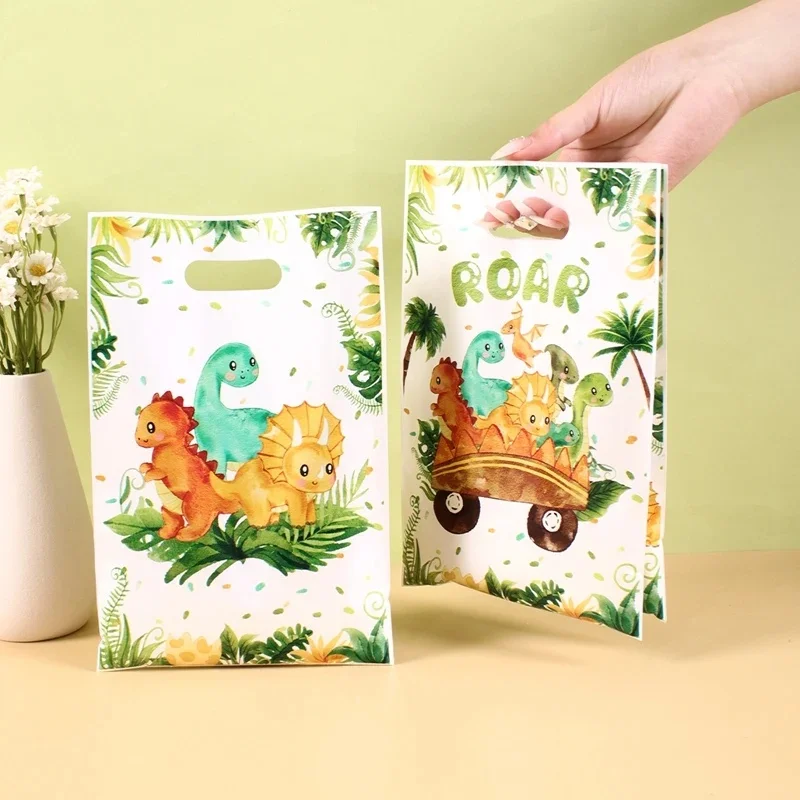 10/20/50 Stuks Dinosaurus Plastic Gift Bag Snoep Zak Dinosaurus Verjaardagsfeestje Baby Douche Decor Kids verjaardagsfeestje Gunsten Levert - afbeelding 2