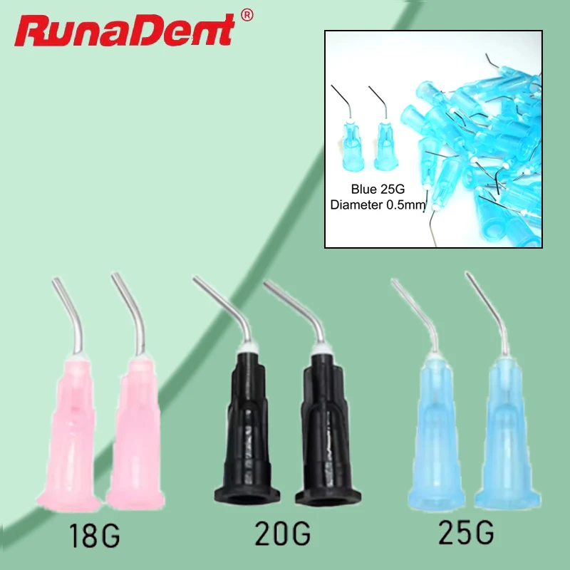 

100pcs Dental Syringe Tips Needle For Resin Acid Etchant Gel Delivery Oral Care Teeth Whitening Dentist Tools