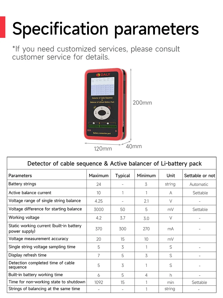 Imagem -06 - Daly Inteligente Bms Ativo Balancer Battery Tester Lifepo4 Medidor Indicador Volt Verificador 3s24s 1a 10a 10a