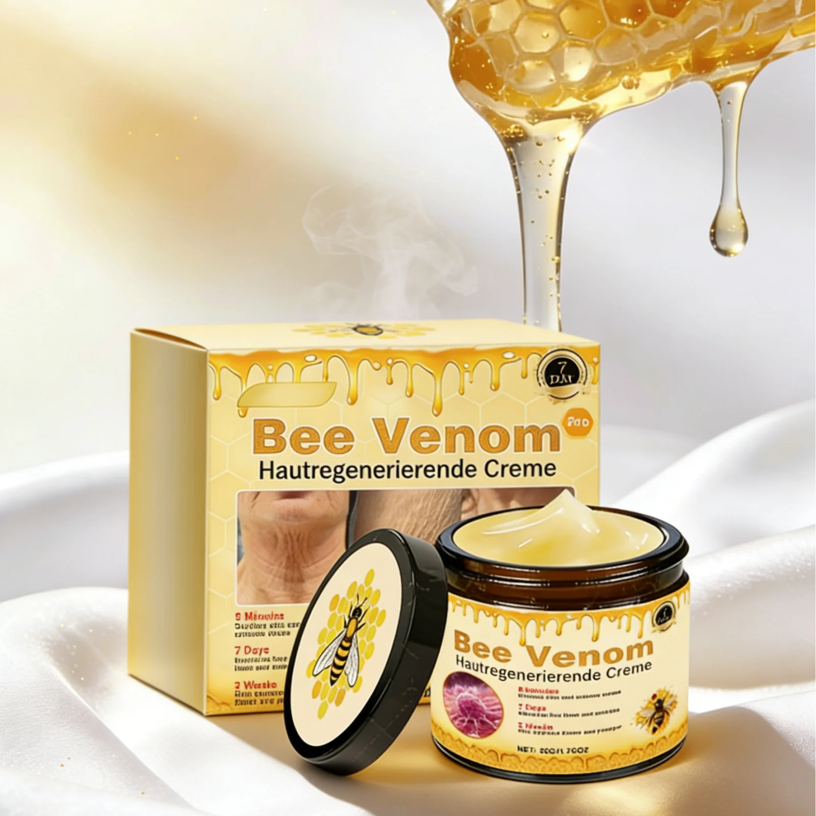

Bee Venom Cream Moisturizing Facial Rejuvenation Smooth Skin Elasticity Increased Reduce Fine Lines Anti Wrinkle Removal Cream