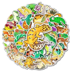 10/30/50PCS Funny Gecko Lizard Stickers Reptile Decoration PVC Decals Suitcase Fridge Phone Wall DIY Graffiti Kids Toy Gift