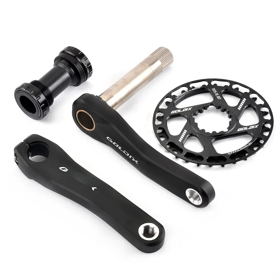 AliExpress NONE GOLDIX Children Bicycle Crankset 110mm/127mm/140mm/150mm/155mm/160mm Crank MTB Kid Crankset 28T-38T Chainring for Shimano SRAM
