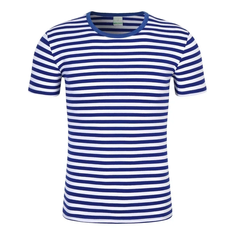 65% coton 35% spandex russe Telnyashka T-shirt rayé bleu russie armée marine Forces spéciales 82n hommes T-shirt t-shirts
