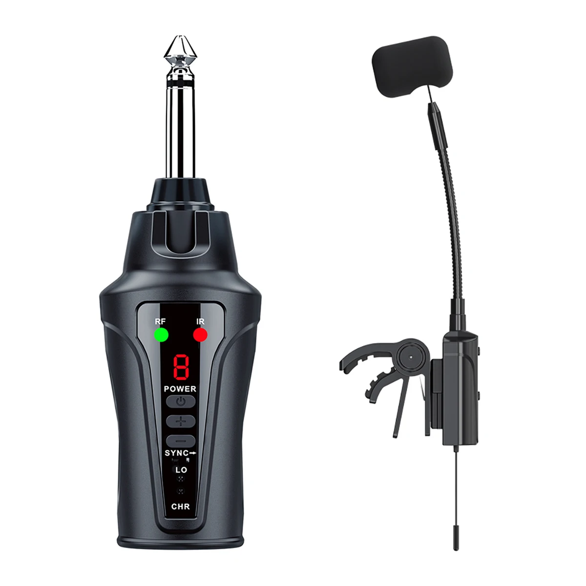 Acemic KT-5 Wireless Clarinet Microphone System, UHF Condenser for Clarinetist Playing Studio Recording Stage Live Performance