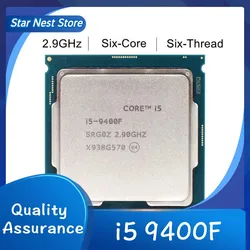 Procesor Core i5 9400F 2,9 GHz 6-rdzeniowy procesor SRF6M/SRG0Z LGA 1151