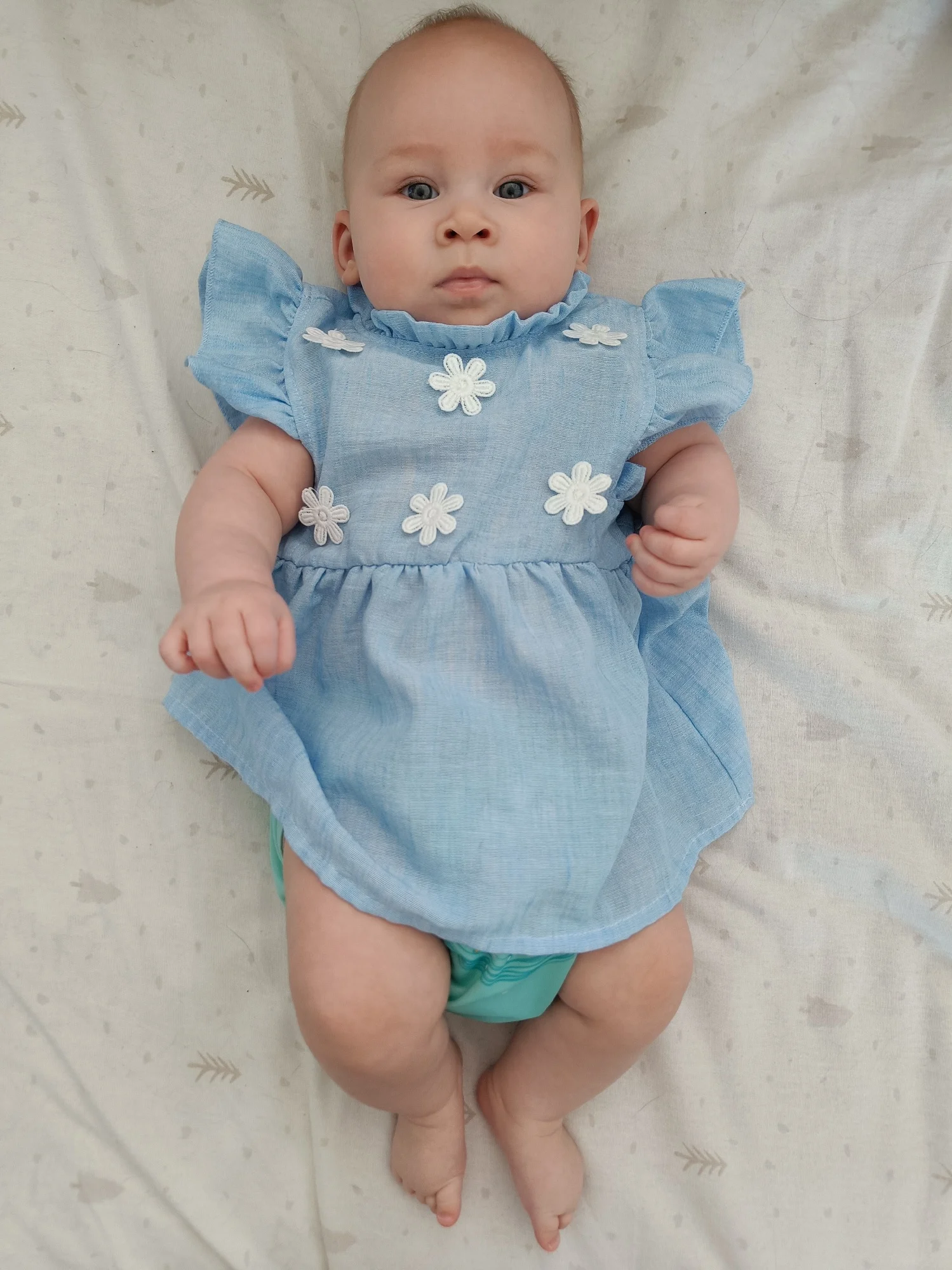 2025 New Cute Baby Girls Clothing Infants Young Children's Summer Sweet White Floral Princess Dress Hot Selling Toddler Dress photo review
