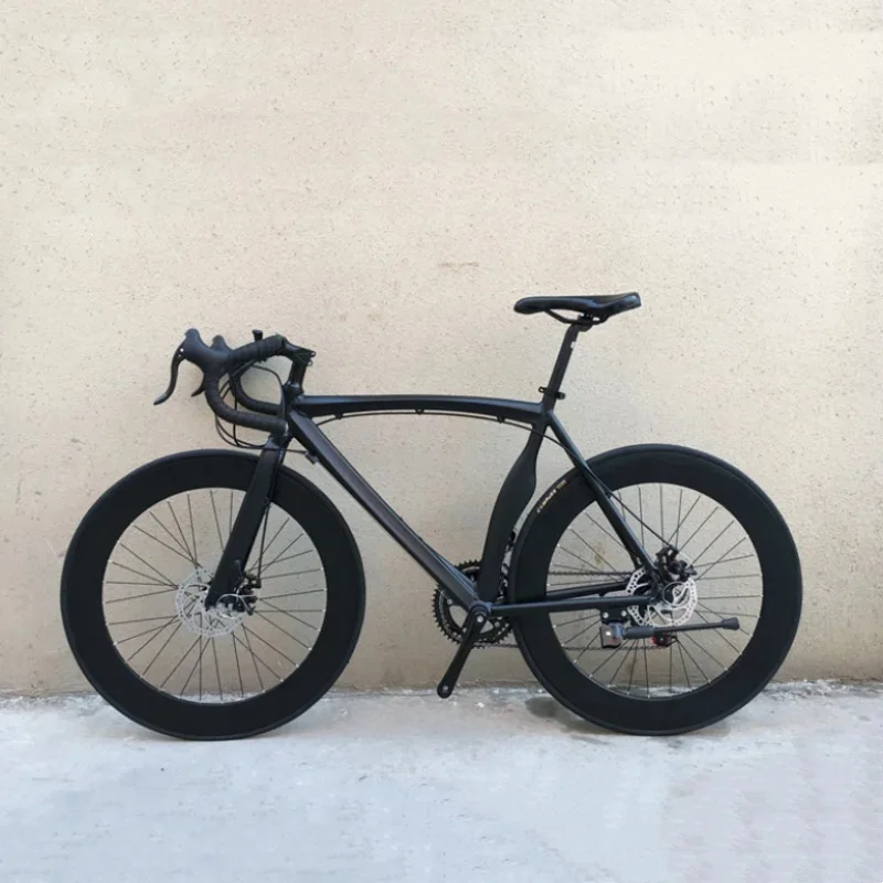 AliExpress NONE 700c Racing Road Bike Aluminum Alloy Frame Set Double Disc Brake City Racing Bicycle For Men And Women 14/16/18/20 Speed 48/53cm