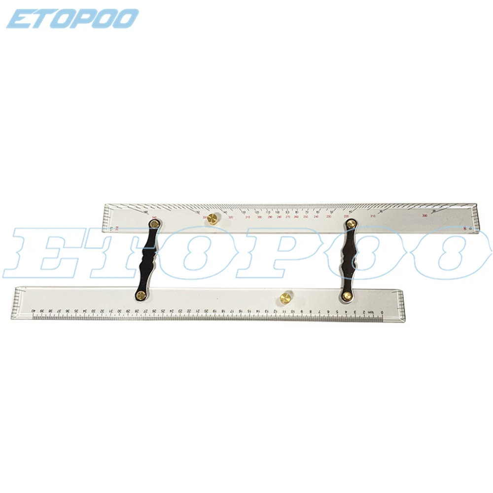 450/600mm Marine Parallel Ruler with Clear Scales, Mapping Points to Pull Parallel Ruler Nautical Charts Parallel Ruler f