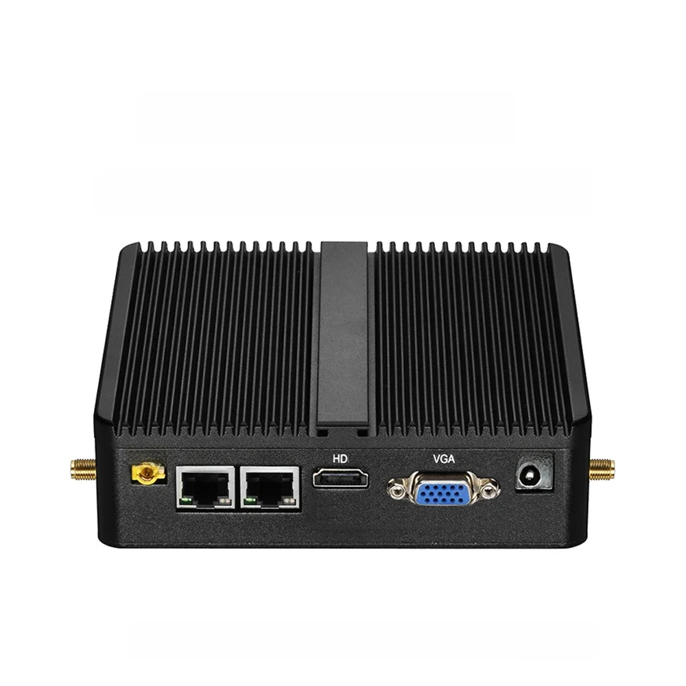 Industrieller lüfterloser Mini-PC Celeron J6412 Core i3-5005U Dual LAN 2*COM HDMI WIFI Windows 10 Nettop Office Computer Minipc Desktop