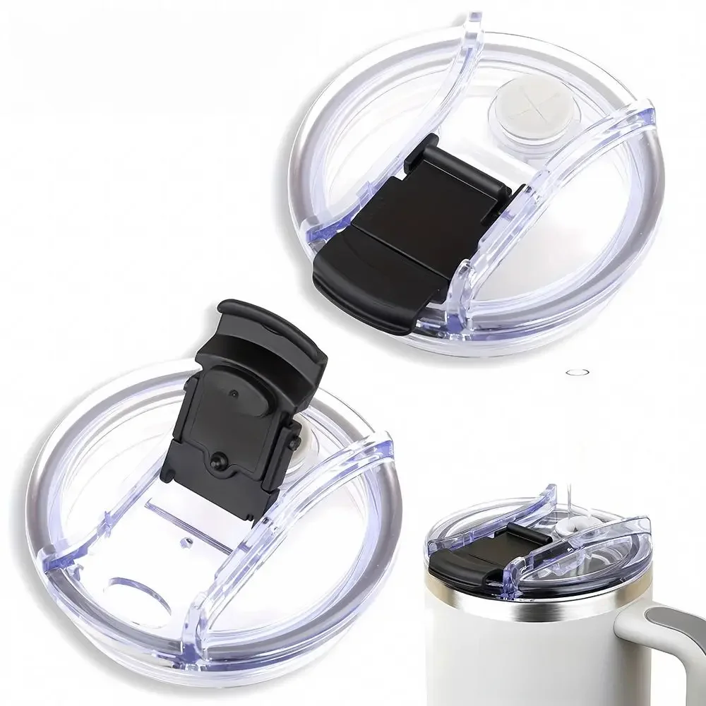 Bancs-Couvercle de bouteille en plastique uni, Splash Spill Verde, Vide de remplacement pour gobelet avec poignée, Couvercle de tasse Themos