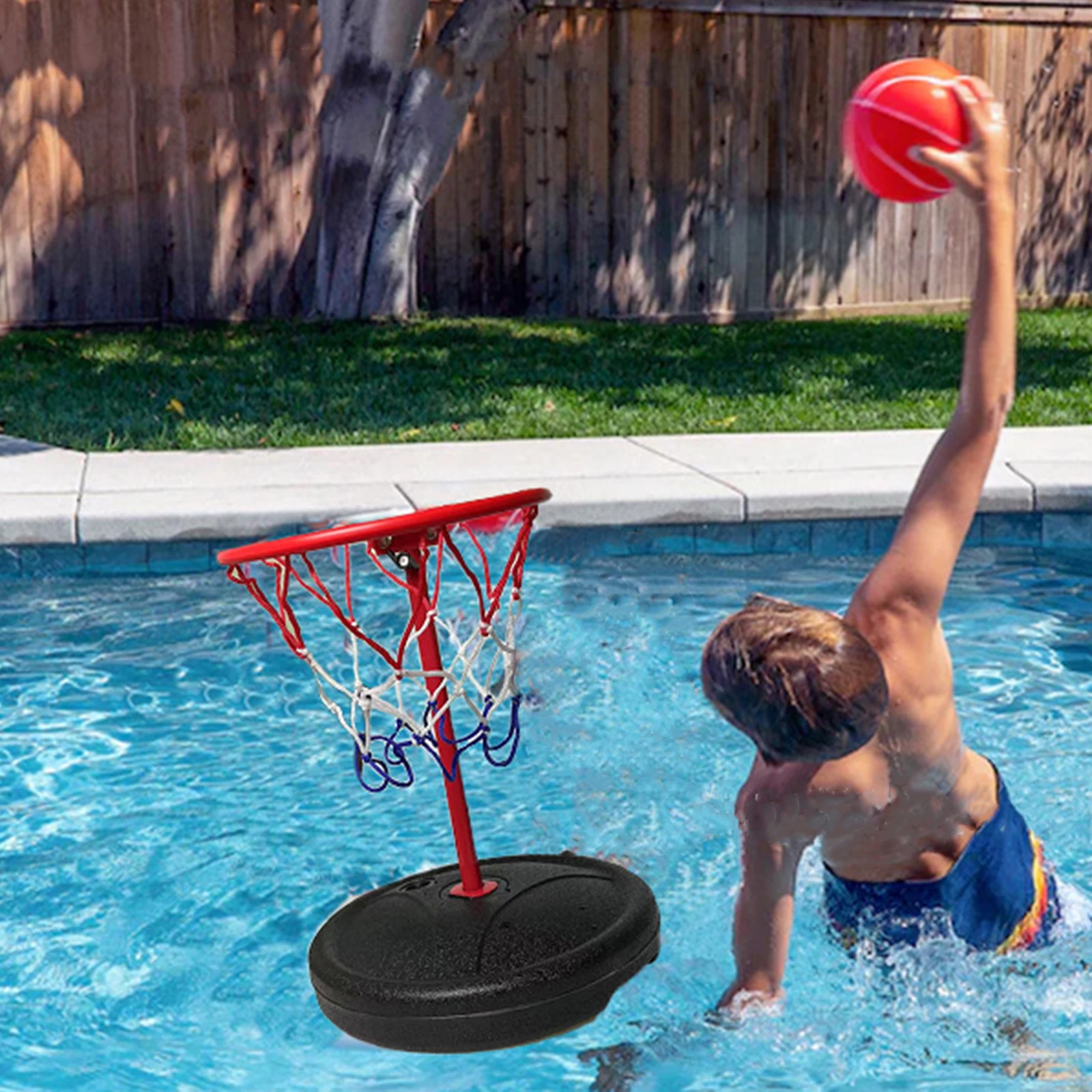 Floating Pool Basketball Hoop Lightweight Funny Multipurpose Swimming Toss Toy for Family Friends Kids Outdoor Water Party Game