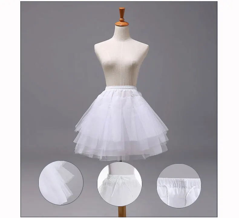 Anágua de Tule Infantil, Vestidos De Casamento, Underskirt, Branco, Preto, Barato, Stock Pronto, 35cm