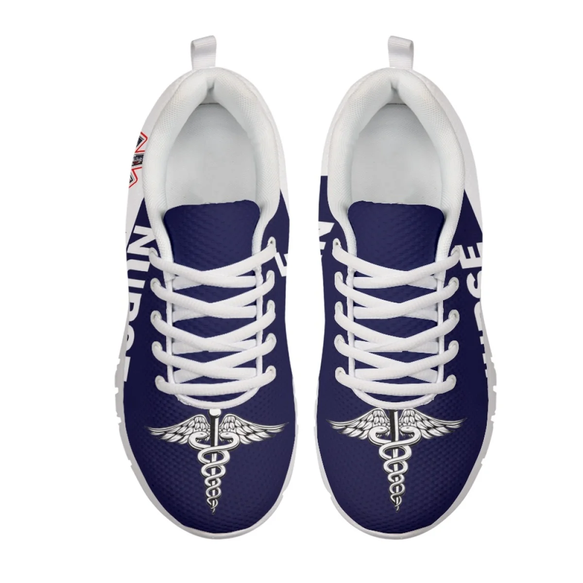 INSTANTARTS Fashion Nurse Shoes Paramedic EMT EMS Pattern Non-Slip Flat Shoes Lightweight Comfort Walking Sneakers Zapatos Mujer