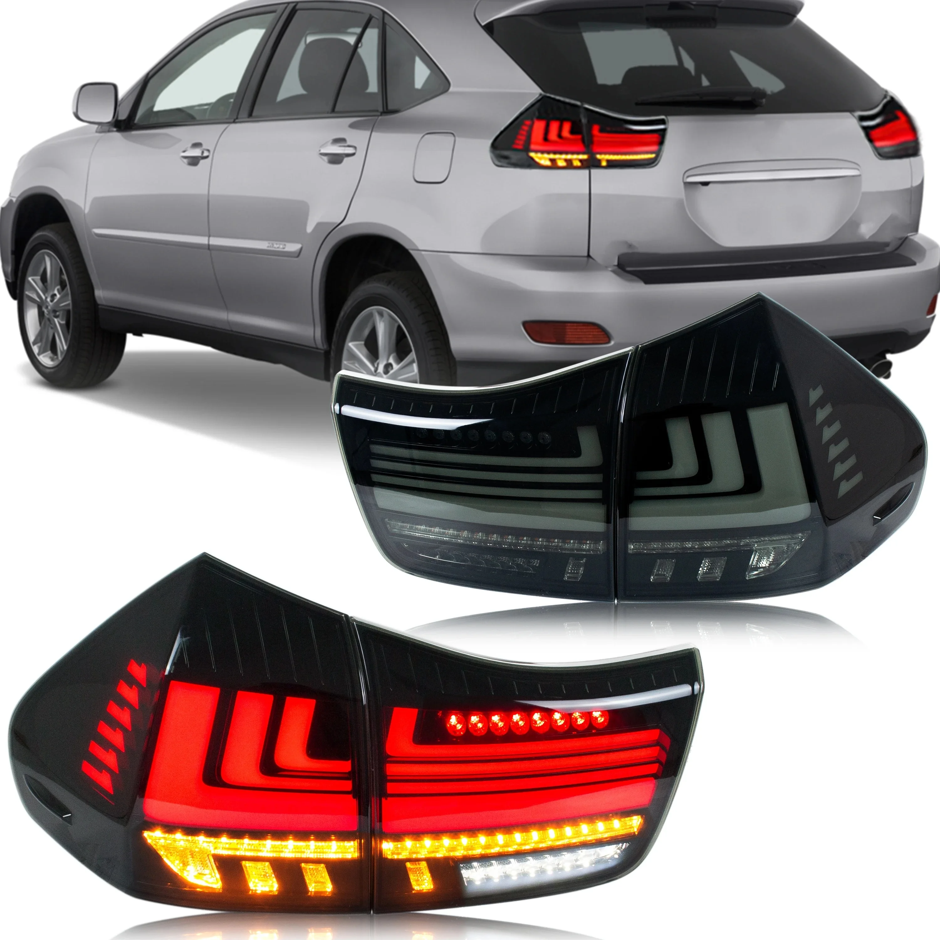 LED Achterlichten voor Lexus RX350 RX330 RX400h 2004-2009 Start-up Animatie Dynamische Richtingaanwijzer Achterlichten Montage - afbeelding 2