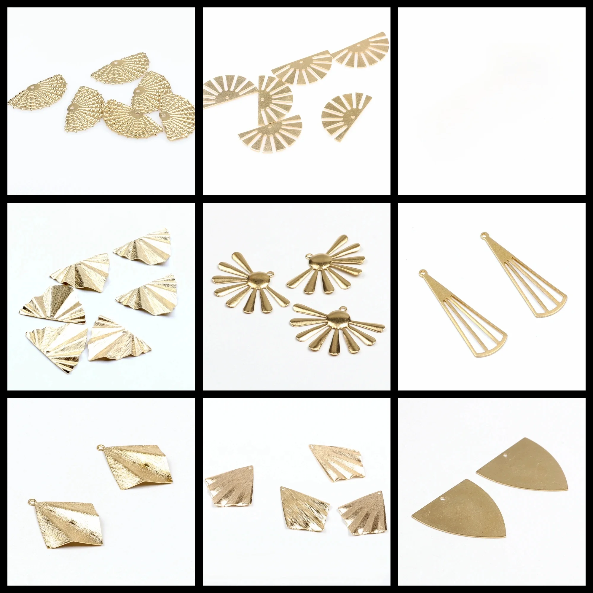 Breloque en laiton martelé, connecteur de secteur, accessoires de résultats pour bricolage boucle d'oreille collier Bracelet bricolage fabrication pendentif, fournitures de bijoux