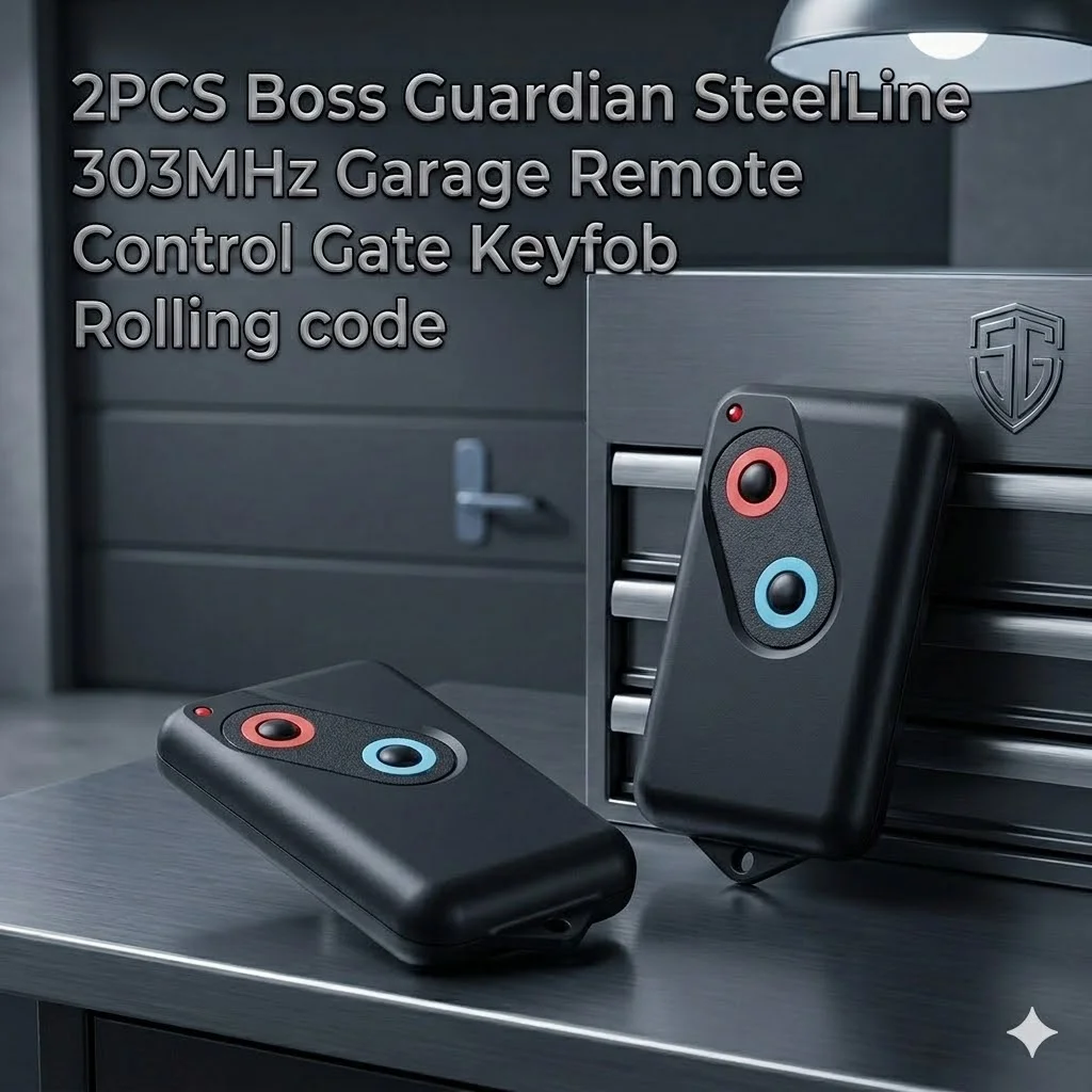 2PCS Boss Guardian SteelLine 303MHz Garage Remote Control Gate Keyfob Rolling code For BHT4/BOL4/BOL6/BRD1/BRD9