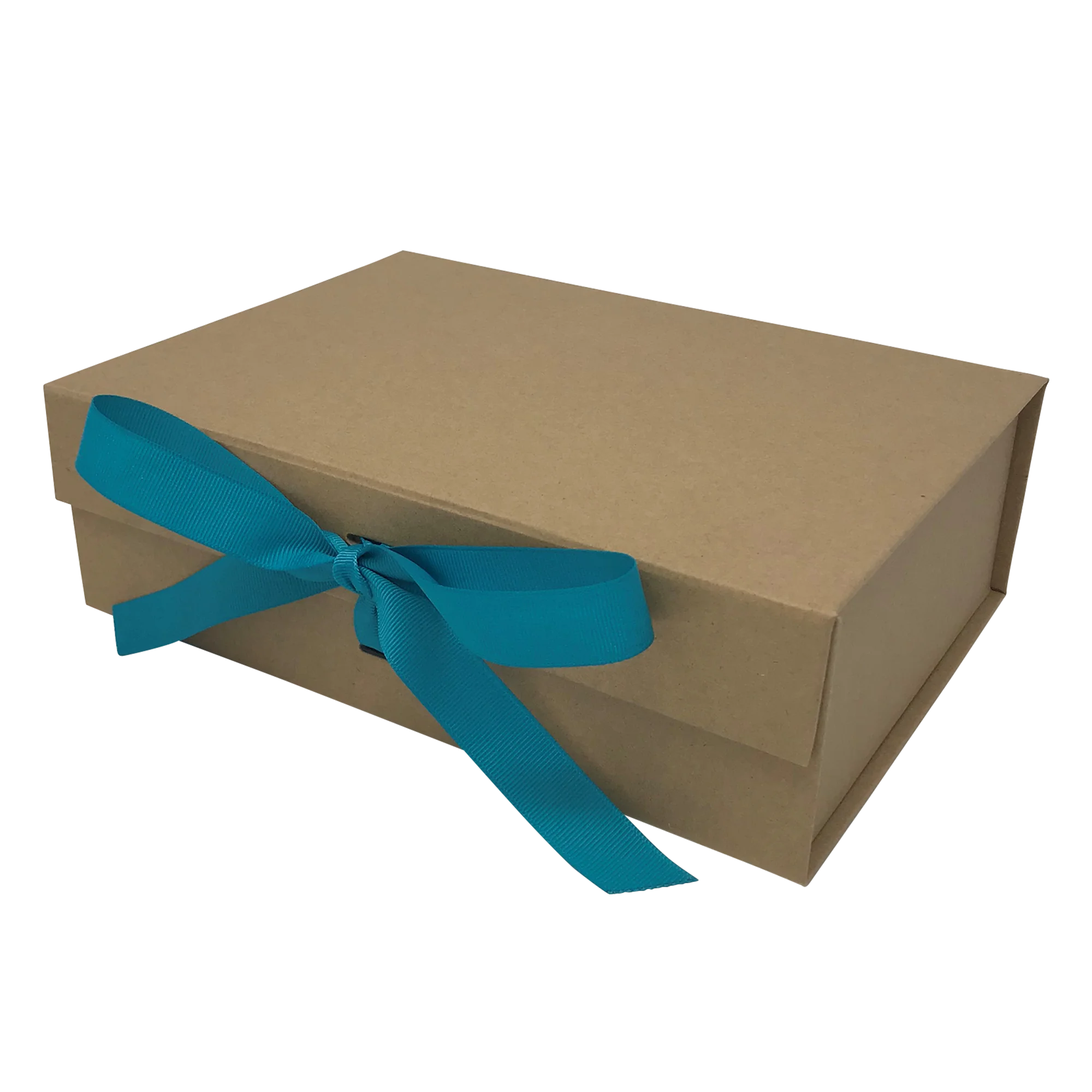 Wholesale A4 Size Natural Kraft Folding Magnetic Gift Box with Changeable Ribbon