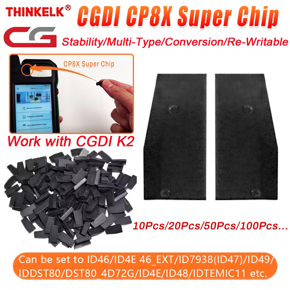 

CGDI CP8X Super Chip Stability/Rewritable/Multi-type/Conversion для CGDI K2 Можно установить в качестве lD46/ID4E 46_EXT/lD7938(ID47)/lDDST8..